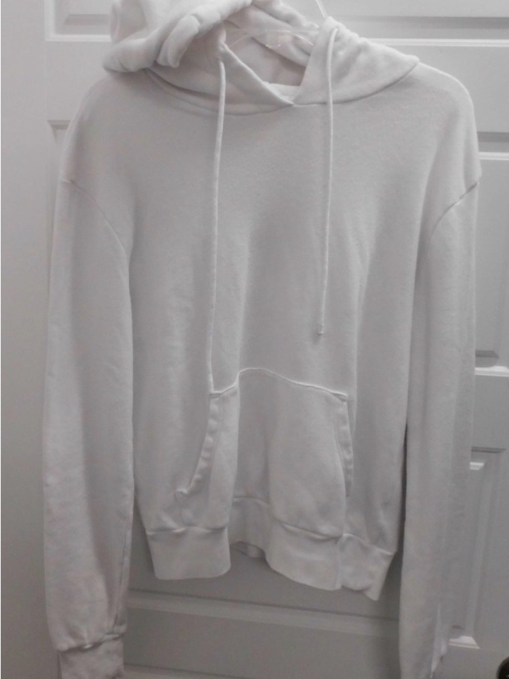 Cotton Citizen Womens White Long Sleeve Hoodie Dress White Size S Made in USA